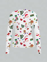 White Casual Minimalist New Year Women Knitwear T-Shirt, Suitable For Women Winter Clothing,